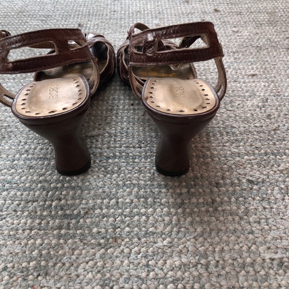 BCBGirls bronze wedge sling back shoes - Picture 3 of 6